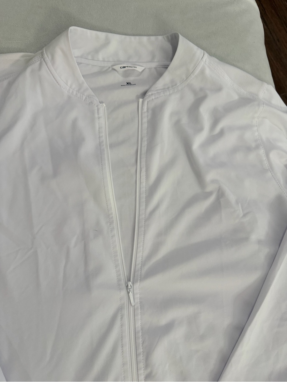 Carhartt White Lightweight Zip-Front Shirt Jacket
